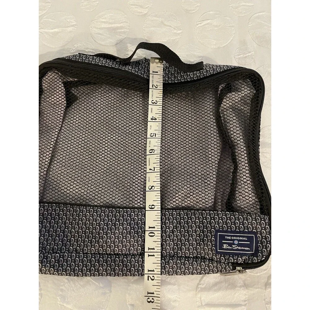 The Original Ben Sherman Travel Packing Cubes Mesh Organizer Bag Set 2 Pc